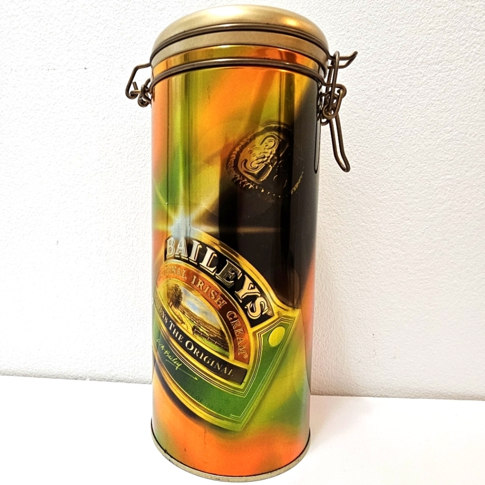 Vintage Baileys Original Irish Cream Metal Tin Canister